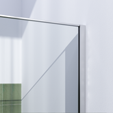 BRAUER Brushed Frame Inloopdouche set 1 helder glas 90x200 met muurprofiel en lijst rondom RVS-kleurig geborsteld